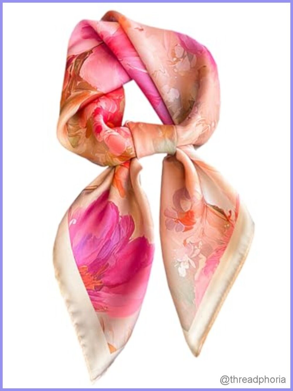 Satin Silk Hair Scarf 27.5" Square Bandana Neck Wrap Women